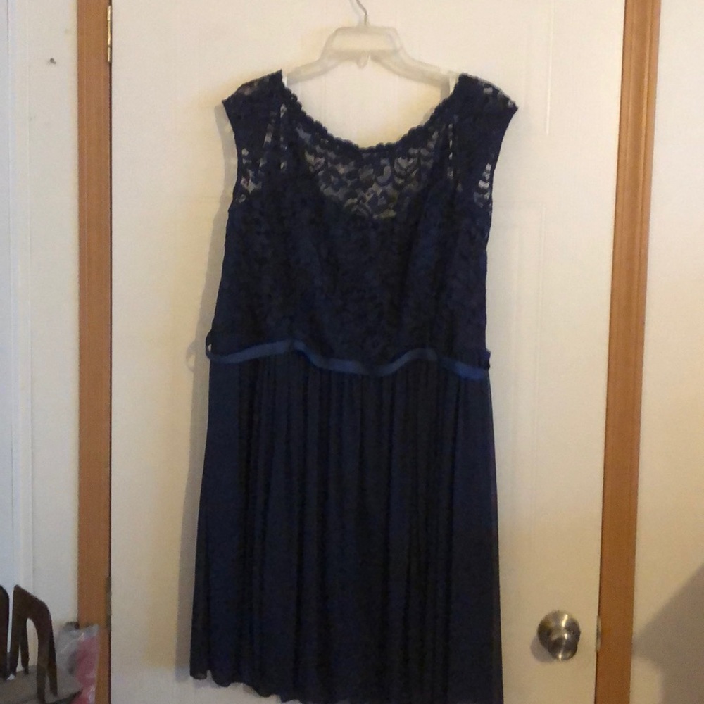 Short Lace and Mesh Dress with Illusion Neckline